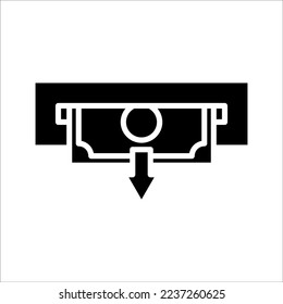 Icono de retiro. inicio de sesión para concepto móvil y diseño web. ilustración vectorial