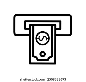 withdraw icon vector on white background