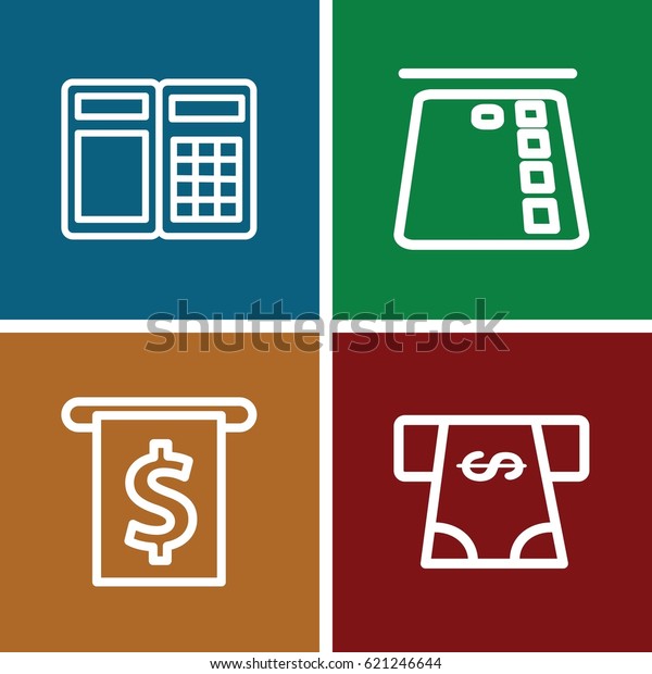 Withdraw Icons Set Set 4 Withdraw Stock Vector (Royalty Free) 621246644