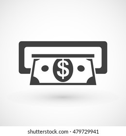 Withdraw money from ATM slot icon