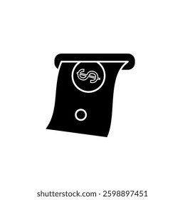 withdraw money icon, simple flat style, illustration, logo sign symbol pictogram template, for ui or ux isolated on white for mobile app, editable