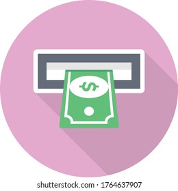 withdraw vector flat color icon 