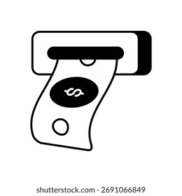 Icono de retirada Ilustración vectorial limpia y moderna