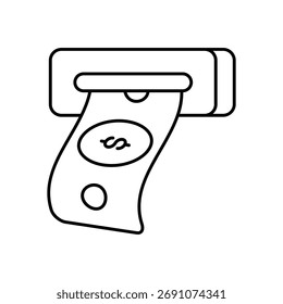 Icono de retirada Ilustración vectorial limpia y moderna