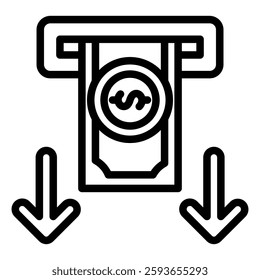 Withdrawal Icon Element For Design