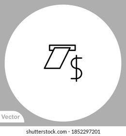 Withdrawal icon sign vector,Symbol, logo illustration for web and mobile