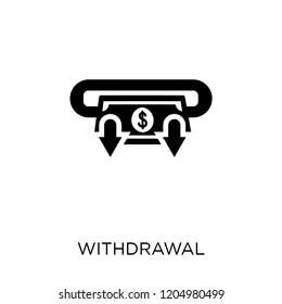 Withdrawal icon. Withdrawal symbol design from Ecommerce collection. Simple element vector illustration on white background.