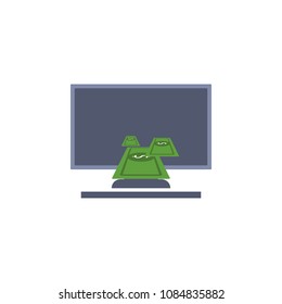 withdrawal of money on the monitor colored icon. Element of bankings for mobile concept and web apps. Detailed withdrawal of money on the monitor colored icon on white background