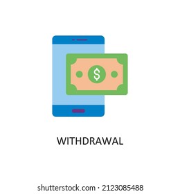 Withdrawal Vector Flat Icon Design illustration. Banking and Payment Symbol on White background EPS 10 File