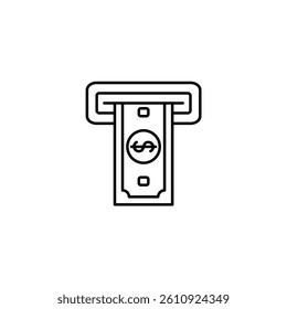 Withdrawal vector illustration line icon icons design