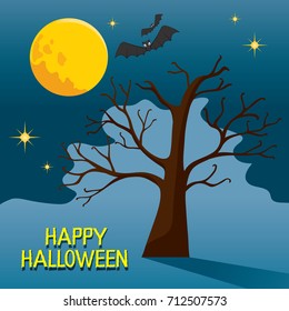 Wither Tree At Deserted Place, Ghastly, Mystery, Holiday, Culture, Halloween, Fantasy, Night Party