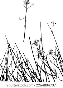 Witherbusch auf einer Winterwiese