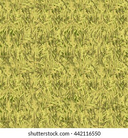 Withered grass camouflage seamless pattern.