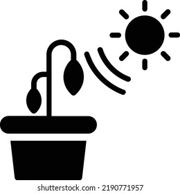 Withered Icon With Glyph Style, Global Warming Sign And Symbol Isolated On White Background