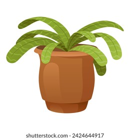 Withered wilted plant in pot. Foliage houseplant with dead dry leaves, sick ill leaf. Damaged dying spathiphyllum, faded flowers with disease. Flat vector illustration isolated on white background