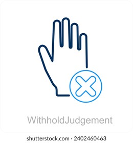 Retener el concepto de ícono de juicio y juicio