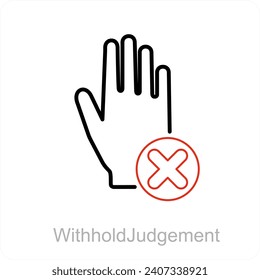 Retener el concepto de ícono de juicio y juicio