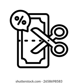Ilustración vectorial de línea de icono de retención