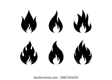 Within this collection, there is a variety of flames present