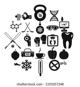 Without bad habbits icons set. Simple set of 25 without bad habbits vector icons for web isolated on white background