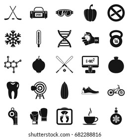 Without bad habbits icons set. Simple set of 25 without bad habbits vector icons for web isolated on white background