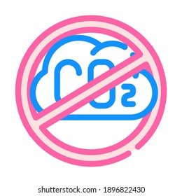without carbon dioxide emissions color icon vector. without carbon dioxide emissions sign. isolated symbol illustration