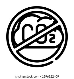 without carbon dioxide emissions line icon vector. without carbon dioxide emissions sign. isolated contour symbol black illustration