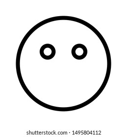 without expression icon with 64 px base and outline style. Suitable for website design, logo, app and ui.