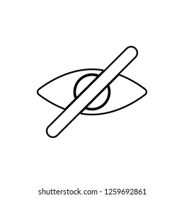 without eyes icon. Element of web for mobile concept and web apps icon. Thin line icon for website design and development, app development