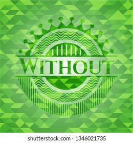 Without green emblem. Mosaic background