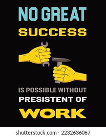 Without hard work one cannot progress in life