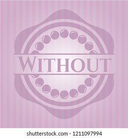 Without realistic pink emblem