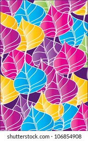 without suture figure colored leaves