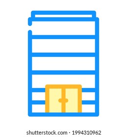 without windows modern house color icon vector. without windows modern house sign. isolated symbol illustration