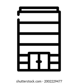 without windows modern house line icon vector. without windows modern house sign. isolated contour symbol black illustration