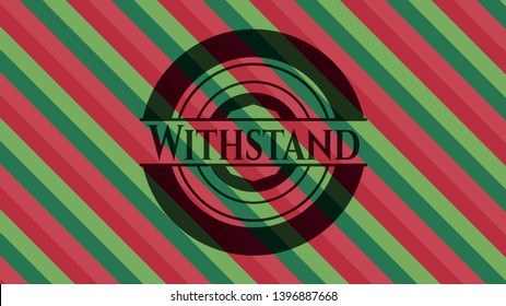 Withstand christmas style emblem. Vector Illustration. Detailed.