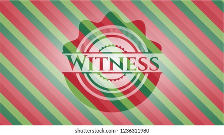 Witness christmas colors style emblem.