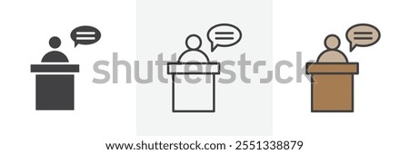 Witness icon pack. Vector illustration. EPS10