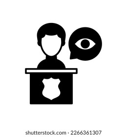 Witness icon in vector. Logotype