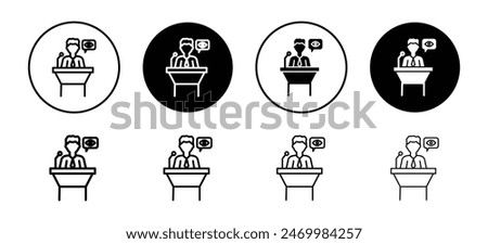 Witness icon vector set collection for web
