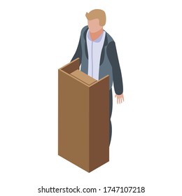 Witness man icon. Isometric of witness man vector icon for web design isolated on white background