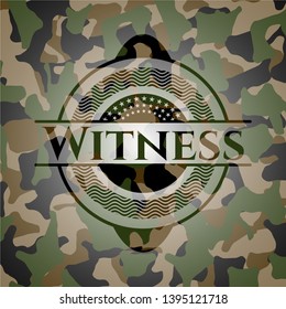 Witness on camouflage pattern. Vector Illustration. Detailed.