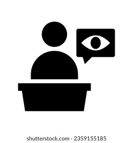 witness solid icon illustration vector graphic