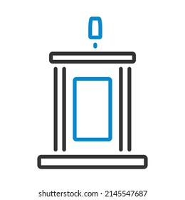Witness Stand Icon. Editable Bold Outline With Color Fill Design. Vector Illustration.