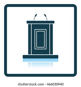 Witness stand icon. Shadow reflection design. Vector illustration.
