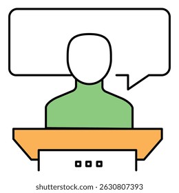 Witness vector Icon design Representing Legal Compliance and Testimony
