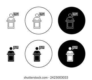 Witness Vector Illustration Set. Truthful Testimony Sign in suitable for apps and websites UI design style.