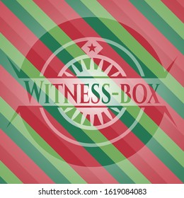 Witness-box christmas emblem background. Vector Illustration. Detailed.