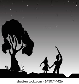Witnessing the stars in the darkness of the night