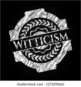 Witticism chalkboard emblem